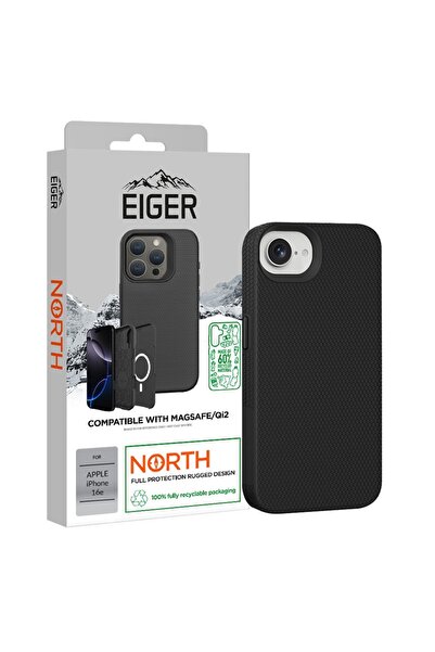 EIGER Husa North Magsafe GRS iPhone 17e / iPhone 16e Negru
