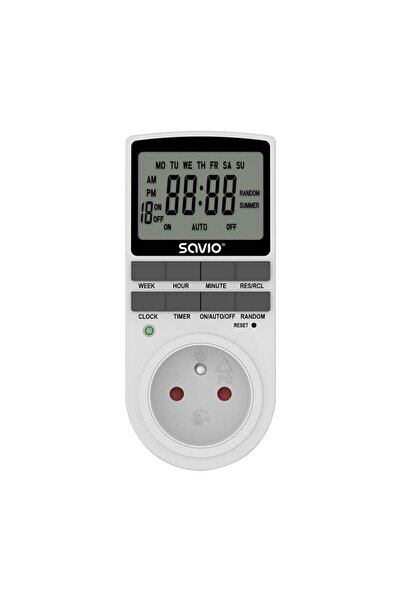 Savio Temporizator cu ecran LCD, 16A, 3680W, AE-03