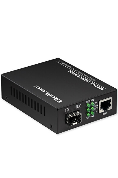 Qoltec Switch neîncărcabil bidirecțional Convertor media 1x RJ45 1x SFP |   1...