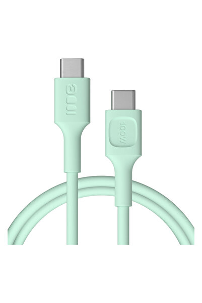 Greencell Cablu USB-C / USB-C PowerFlex 120cm PD 100W verde din silicon