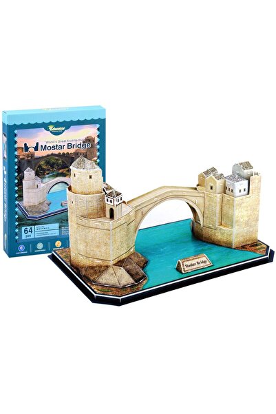 Jokomisiada Puzzle 3D Podul Întregulit Mostar 64 piese ZA2900