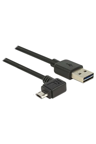 DELOCK Cablu USB A la micro B, Standard/Standard, 1.00m, 90°, rezistent. sw