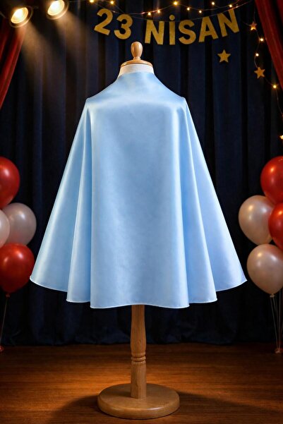 redbuttonkidsstore Çocuk Gösteri Pelerini – Saten Kumaşlı Kurdele Bağlamalı K...