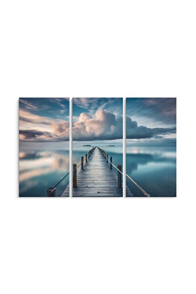 PRINTFINIT Tablou Canvas Ponton | 3 Piese