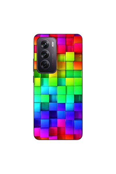 OEM Husa compatibila cu Oppo Reno12 Pro Silicon Gel Tpu Model Colorful Cubes
