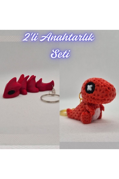 3DAtölyeMaker Fire Department Red Flexible Dragon and Red Knitted Pattern Mov...