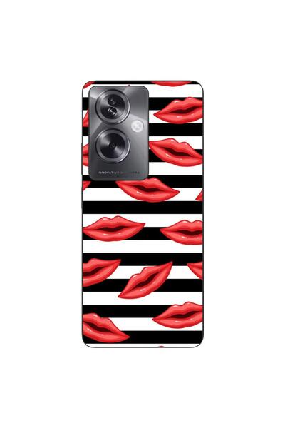 OEM Husa compatibila cu Oppo A79 5G Silicon Gel Tpu Model Striped Kisses