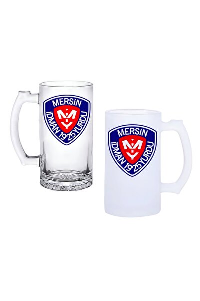 Ghostbastır Mersin İdman Yurdu Beer Glass with Handle, Available in Frosted o...