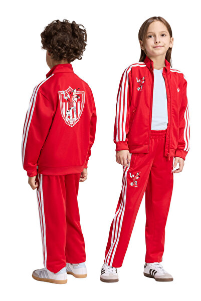 adidas Red Boys' Printed Tracksuit Set Ke3880 Firebird Ts