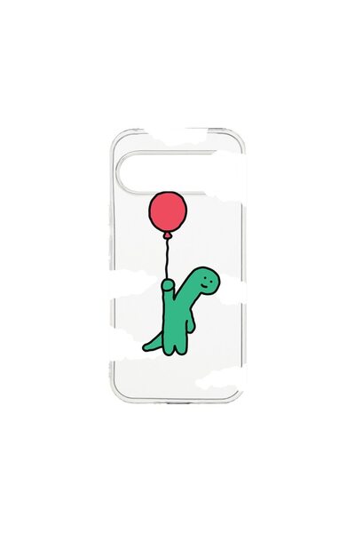 bestcase ¬Æ Husa Clear Silicon 2MM, Compatibila Cu Google Pixel 9 Pro, Dino B...