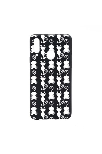bestcase Husa Silicon Compatibila Cu Huawei P20 Lite, Black Cat, rezistenta l...