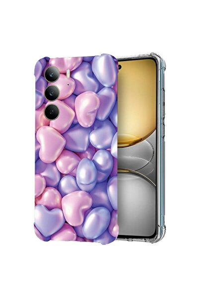 bestcase ¬Æ Husa pentru Realme C75, Anti Shock 1.5MM, Colored Hearts, Protect...