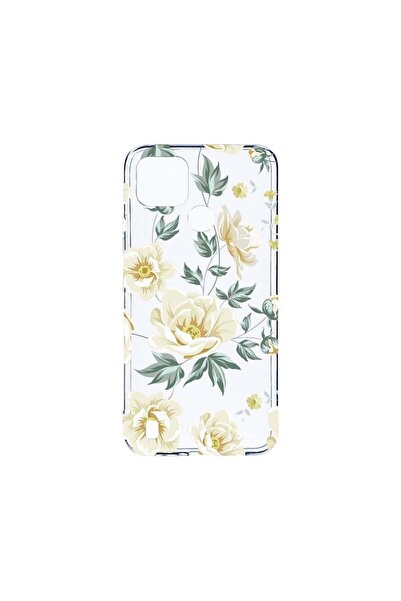 bestcase Прозрачен силиконов калъф 2ММ, Съвместим с Realme C21, Цветя, Удароу...