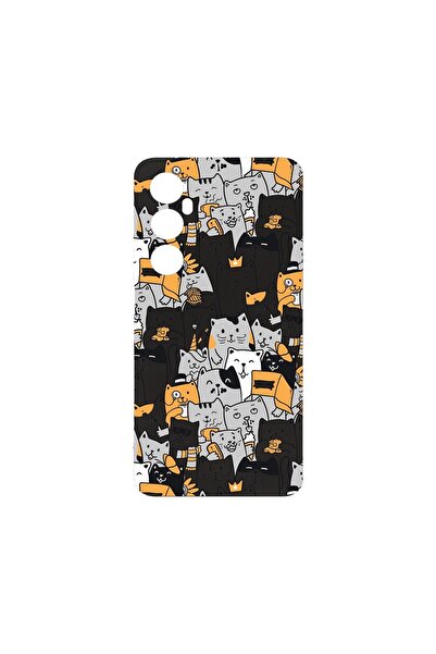 bestcase ¬Æ Husa Slim SIlicon 0.8MM, Compatibila Cu Realme C65, Cat Pattern, ...
