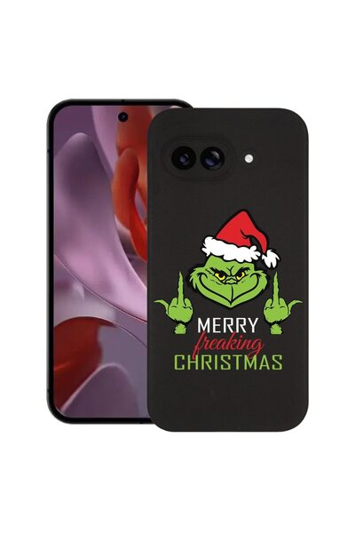 bestcase Калъф за Google Pixel 9a, Гринчове - Весела Коледа, Тънък силиконов ...
