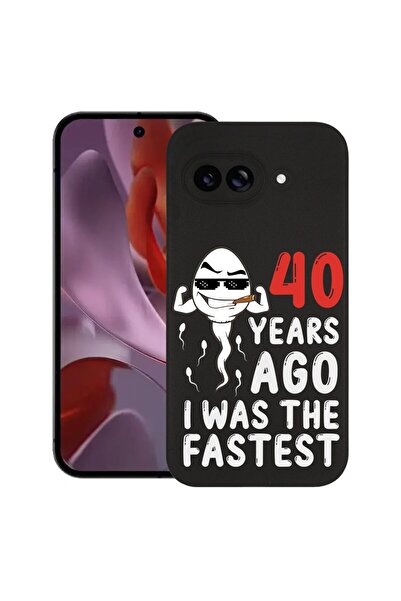 bestcase Тънък силиконов калъф за Google Pixel 9a, 40 години преди аз бях най...