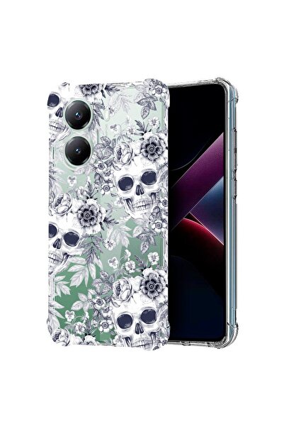 bestcase ¬Æ Husa compatibila Poco X7 Pro 5G, Anti Shock 1.5MM, Skull Black An...