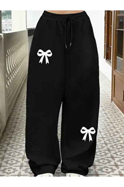 ZAVIXO Kadın Rahat Kalıp %100 Cotton Bol Paça Pantolon