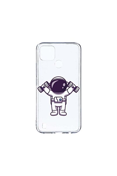 bestcase Διαφανής Θήκη Σιλικόνης 2MM, Συμβατή με Realme C21Y, Astronaut Gym, ...