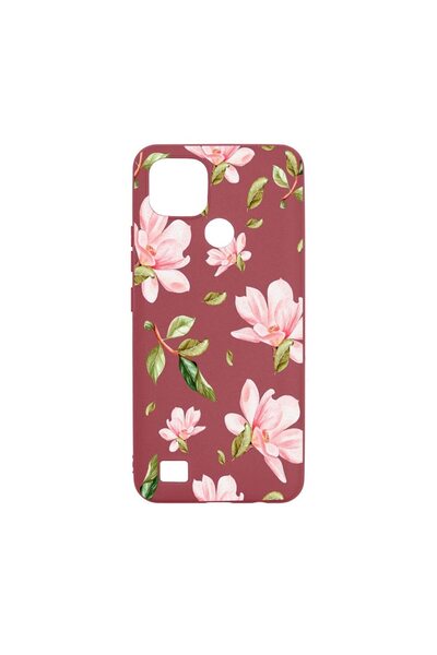 bestcase Θήκη σιλικόνης, Συμβατή με Realme C21, Συλλογή Λουλούδια, ανθεκτική ...