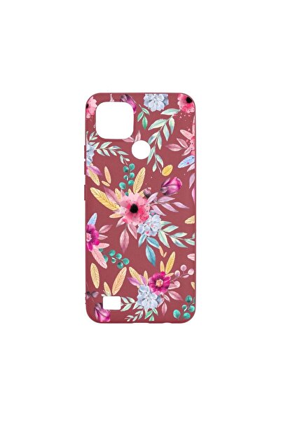 bestcase Θήκη σιλικόνης, Συμβατή με Realme C21, Χαρούμενα Λουλούδια, ανθεκτικ...