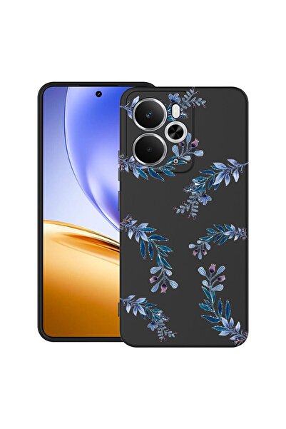 bestcase Θήκη για Realme 14T με σχέδιο μπλε λουλουδιών, TPU Ματ Εξαιρετικά Λε...