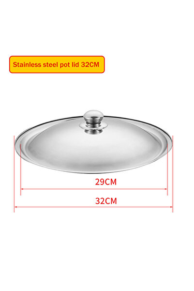 Choice7 CM32 ♥Stainless Steel Round Silver Color Heat Resistant Glass Pot Lid...