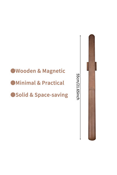 Choice1 Coffee Brown Premium Beech Wood 55cm Long Handle Shoe Horn - Magnetic...