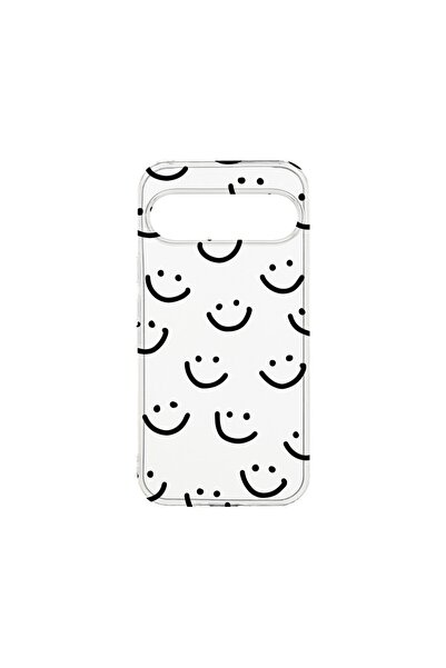 bestcase ¬Æ Husa Clear Silicon 2MM, Compatibila Cu Google Pixel 9 Pro, Smiley...