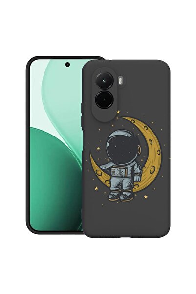 bestcase Υπέρλεπτη Θήκη TPU Συμβατή με Poco M7, με σχέδιο Αστροναύτη στη Σελή...