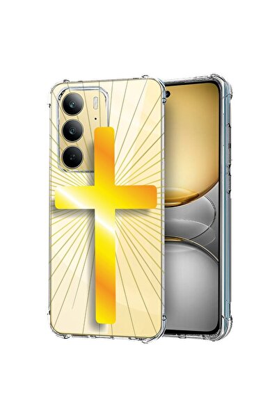 bestcase ¬Æ Husa pentru Realme C75, Anti Shock 1.5MM, Golden Cross, Protectie...