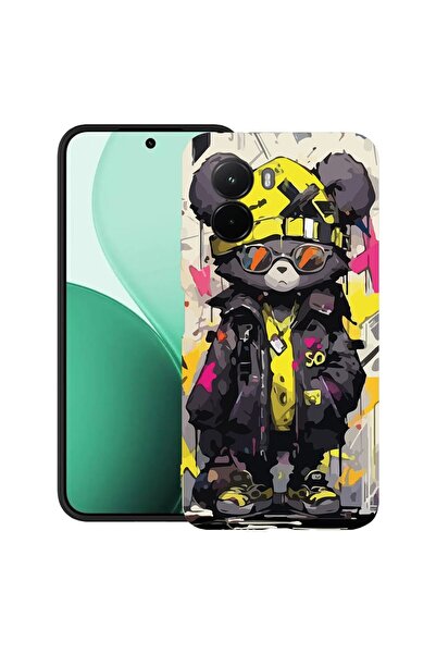 bestcase Θήκη TPU Υπέρλεπτη Συμβατή με Poco M7, με σχέδιο αρκουδάκι, Παστέλ χ...