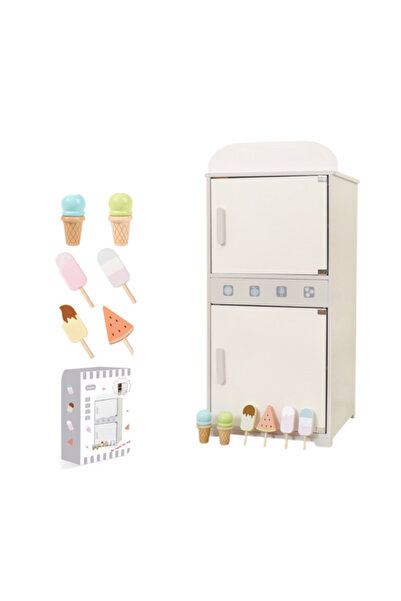 Other Frigider de jucarie copii din lemn, mini bucatarie Montessori, role pla...