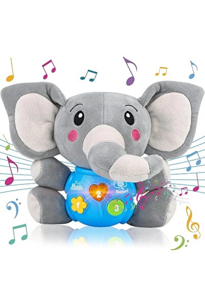 Salamandra Kids Jucarie senzoriala interactiva elefantel muzical cu sunete, l...