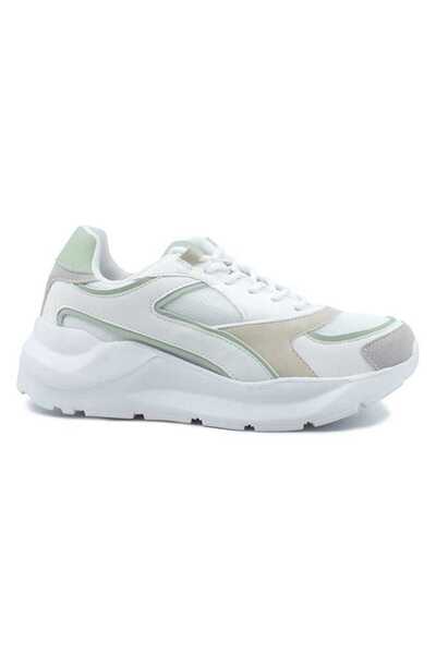 FASHION Pantofi sport de damă, la modă, cu închidere cu șireturi, talpă groas...
