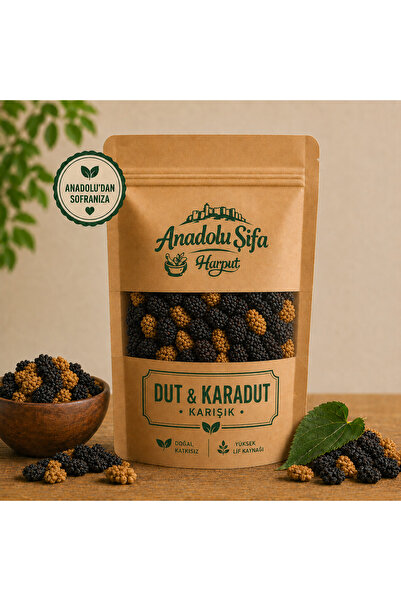 Anadolu Şifa Harput Karışık karadut ve Dut Kurusu 100 Gr Doğal ve Katkısız Ku...