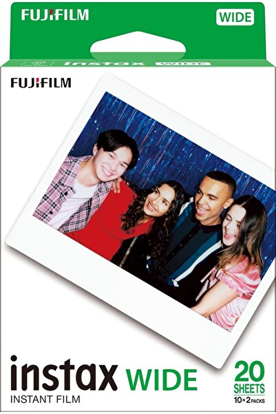 Instax فيلم فوري واسع النطاق ISO 800 مع حواف بيضاء، عبوة تحتوي على 2 × 10 لقطات