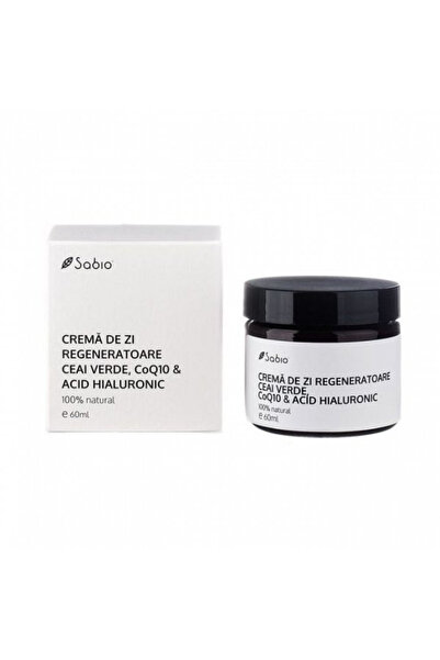 Sabio Cremă de zi regenerantă cu ceai verde, Acid Hialuronic și Coenzima Q10,...