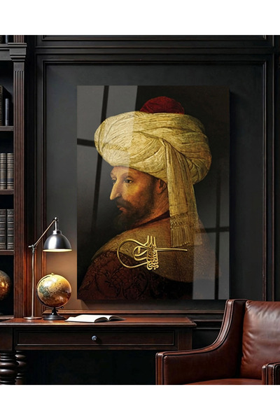 FavloArt Fatih Sultan Mehmet Padişah Pleksi Tablo – Modern Ofis ve Yaşam Alan...