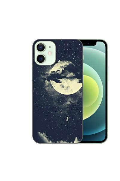 OEM Husa compatibila cu Apple iPhone 12 Mini Silicon Gel Tpu Model Moon Climbing