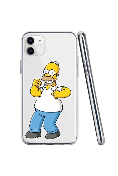OEM Husa compatibila cu Apple iPhone 11 Silicon Transparenta Model Simpson Homer