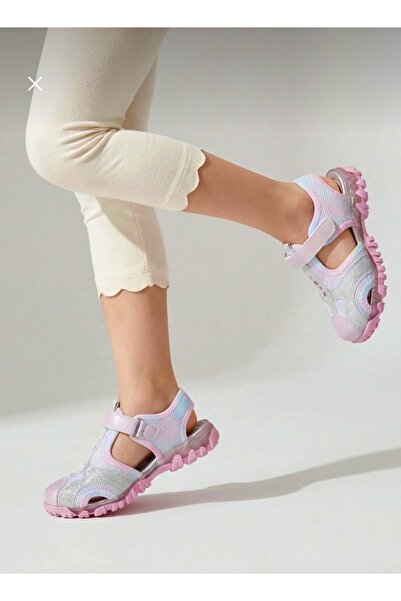 JOJO KIDS kız çocuk ortopedik yastıklı komple fusped spor sandalet , cırtlı s...