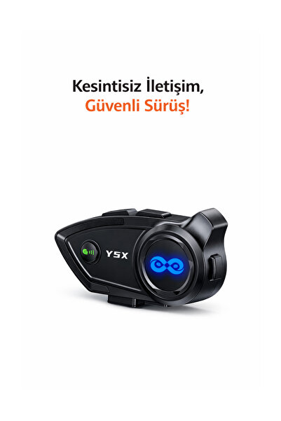 Happy Owl Kablosuz Kask Telsiz Interkom Su Geçirmez 5 Kişilik Grup İletişimi Ultra Güçlü Gürültü Engelleme 1000m Çekim Mesafesi Uzun Ömürlü Batarya