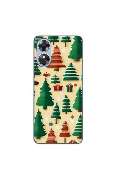OEM Husa compatibila cu Oppo A17 Silicon Gel Tpu Model Pixel Art Christmas Tr...