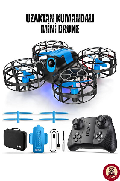 giffy Uzaktan Kumandalı Mini Drone Işıklı Şarjlı Takla Atabilen 360° Dönüş Ya...