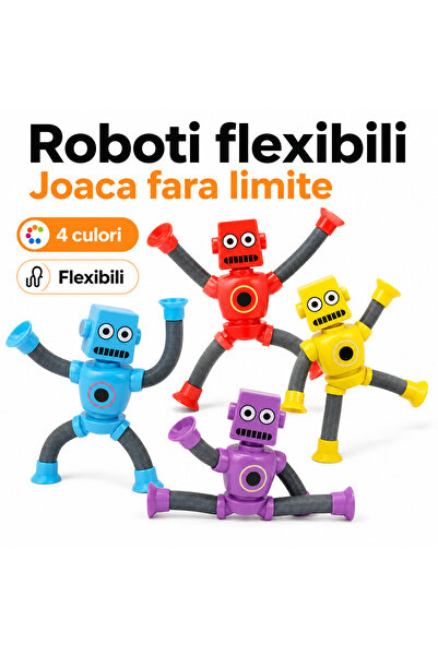iTin Set Jucarii Robot Flexibile pentru Copii, Figurina Fidget Antistres, Des...