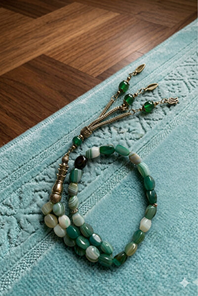 KINZ AL-HADAYA Agate Prayer Beads 33 Beads
