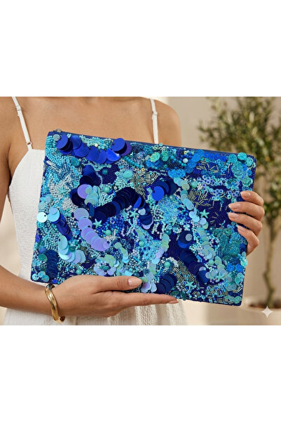 MilaLila Boncuk İşleme Kot Clutch