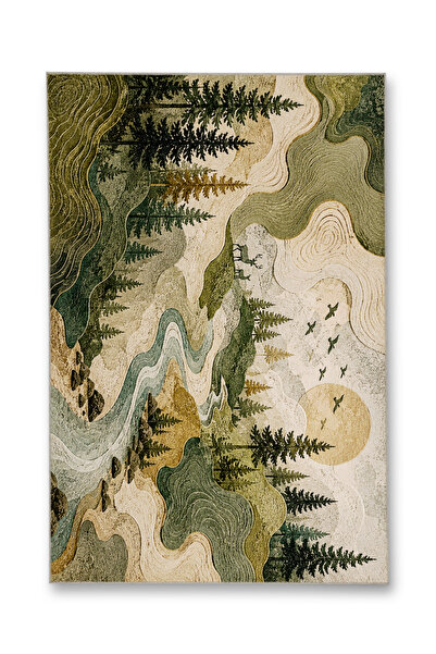 Rugs Modern Halı SDT Balık Tema Desenli Modern Dokuma Taban Dekoratif Halı mo...