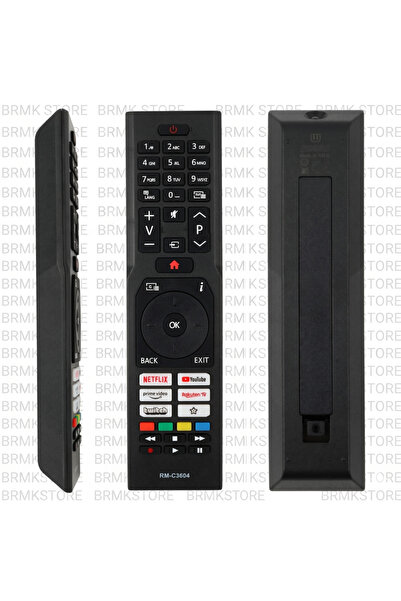 BRMK STORE Jvc Uyumlu HJC123 RM-C3604 Netflix-Youtube-Prime Video Tuşlu Lcd-L...